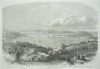 General View of Falmouth from Beacon Hill, dated 1863, inscribed page from The Illustrated London News, September 5th, 1863, wood engraving, 27.5 x 40.5 cms.