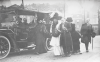 Dignitaries with car, photograph, 13.5 x 21.5 cms.