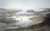 Unknown artist: Penryn and Falmouth, lithographer: Newman, publisher: Lake, mechanical colour print after a lithograph, 41.8 x 58 cms.