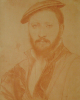 Holbein, Hans (1497/8-1534) after: Portrait of a man with a beard - with embossed stamp ' Department of Science & Art Reward' (a prize for drawing), photographic print, 25.2 x 20.5 cms.