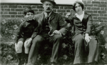 Unknown artist (19th century): John De Pass, Henry Scott Tuke and Dorothea De Pass as Cliffe House, photograph, 10.5 x 15 cms. Presented by Catherine Wallace.