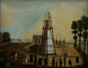 Unknown artist (19th century): The Killigrew Monument (The Pyramid, Arwenack), oil on canvas, 49.5 x 63 cms.