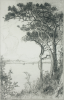 Goolden, Fred W. (fl.1908-1918): View of Pendennis from Pennance Point, signed and dated 1918, inscribed signed and dated on plate and signed in pencil, etching, 21 cms x 13.7 cms.