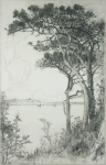 Goolden, Fred W. (fl.1908-1918): View of Pendennis from Pennance Point, signed and dated 1918, inscribed signed and dated on plate and signed in pencil, etching, 21 cms x 13.7 cms.
