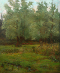 Richardson, John Thomas (1860-1942): Willows, Cuckoo Mill, Swanpool, Falmouth, signed and dated 1909, oil on canvas, 61 x 51 cms.