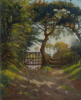 Richardson, John Thomas (1860-1942): Field Path, Penmere Hill, Falmouth, signed and dated 1909, oil on canvas, 61 x 51 cms.