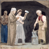 Haydon, S.: , signed and dated 1850, watercolour on paper, 13.2 x 13.4 cms.