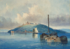 Fox, Rachael E. (1833-1923): View of Pendennis Castle from Old Black Rock, watercolour and pencil, 28.5 x 40 cms.