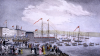 Baynes, Thomas Mann (1794-1854): The Landing of Dona Maria 2nd Queen of Portugal at Falmouth 27 September 1828, printer: Hullmandel, Charles, publisher: Philip, J., dated 1828, inscribed on plate with title, lithograph, 14.1 x 21.2cms.