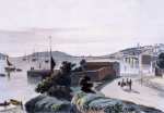 Daniell, William RA (1769-1837): Falmouth, Cornwall, dated 1825, engraving, 26.4 x 33.8 cms.