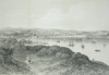 Unknown artist: Falmouth Town and Harbour (From the Hornwork, Pendennis Castle), lithographer: Newman, J and Co, publisher: Tregoning, E.S., lithograph, 29.3 x 40 cms.