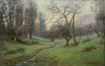 Richardson, John Thomas (1860-1942): The Orchard at Prislow, signed and dated 1910, oil on canvas, 45.5 x 71 cms. Presented to the corporation of Falmouth in 1923 by A.A. de Pass in memory of his sons.