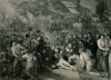 West, Benjamin (1738-1820): The Death of Lord Viscount Nelson KB, engraver: Heath, James, publisher: West, Benjamin & Heath, James, dated 1811 (published), steel engraving, 52 x 63.5 cms. Presented by Alfred A. de Pass.