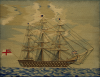Tippet, Charles (fl.1840-1880): The St George, wool and cotton embroidery on canvas, 49 x 65 cms. Presented by Mrs T. Briggs.