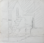 Martin, William A. (1899-1988): Sketches folded into five sections, pencil, 13.6 x 51.9 cms. Presented by Moss, Ruth. Bequest.