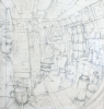Insoll, Chris (born 1956): The Studio Upstairs, signed and dated 1992, pencil on paper, 48 x 48 cms. Presented by the artist in 2001.