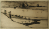Williams, Marjorie (nee Murray 1880-1961): Barrows going down the Rhine at Kehl, signed, inscribed 6 proofs 