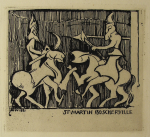 Williams, Marjorie (nee Murray 1880-1961): Two Horsemen fighting, from St. Martin Boscherville, Normandy, signed and dated 1921, inscribed 30 proofs 