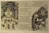 Williams, Marjorie (nee Murray 1880-1961): Nativity in stable with dining in Mediaeval hall and calligraphy poem, signed and dated 1922, inscribed Marjorie Williams, etching, 25 x 28.33 cms. Presented by Mariella Fischer-William MD 2002.