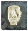 Dyson, Julian (1936-2003): Steve, signed, earthenware on slate, 23.7 x 21.8 cms. Presented by the artist in 2002.