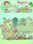 Firmin, Peter (1928-2018): Christmas Bagpuss illustration for Pippin Comic,1976, signed, watercolour, pencil and ink, 44 x 33.4 cms.