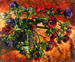 Newton, Kenneth (1933-1984): Anemones in Jug, 1977, signed, oil on canvas, 51 x 61 cms. The Richard Harris Gift.