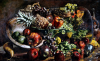 Newton, Kenneth (1933-1984): Still life with green pottery tazza,, signed and dated 1978, oil on canvas, 89 x 142.2 cms. The Richard Harris Gift.