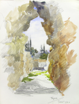 Williams, Marjorie (nee Murray 1880-1961): Tiryns, dated 1913, watercolour and pencil, 30 x 22.8 cms. Presented by Mariella Fischer Williams MD in 2003.