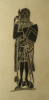 Williams, Marjorie (nee Murray 1880-1961): A Knight, relief print, 25.5 x 19 cms. Presented by Mariella Fischer Williams MD in 2003.