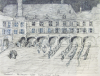 Williams, Marjorie (nee Murray 1880-1961): Stadhuset - The Hague. Night - Dutch national anthem, pencil and ink, 15 x 19 cms. Presented by Mariella Fischer Williams MD in 2003.