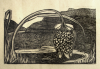 Williams, Marjorie (nee Murray 1880-1961): Fritilary at Doucies, Java, inscribed Fritilary at Doucies, relief print, 13 x 18 cms. Presented by Mariella Fischer Williams MD in 2003.