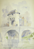 Williams, Marjorie (nee Murray 1880-1961): Sketchbook of a bicycle tour 1907, signed and dated 1907, inscribed MW, mixed media, 14.5 x 21.5 cms. Presented by Mariella Fischer Williams MD in 2003.