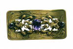 Unknown artist: Art Nouveau brooch belonging to Grace Gardner's mother, mixed media, 8 x 4 cms. The Grace Gardner gift.