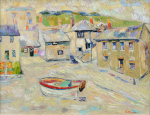 Thomas, Martina (1924-1995): Marigolds at Mousehole, signed, oil on canvas, 36 x 46 cms. Presented by Eric James Mellon NDD/Hon Fellow CPA in 2004.