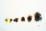 Ousey, Harry (1915-1985): Abstract, signed and dated 1973, watercolour and ink, 27.8 x 38.2 cms. Presented by Susan and Ronald Astles in 2004.