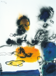 Ousey, Harry (1915-1985): Abstract, signed and dated 1973, watercolour and ink, 38.5 x 28 cms. Presented by Susan and Ronald Astles in 2004.