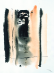 Ousey, Harry (1915-1985): Abstract, signed and dated 1980, watercolour, 32.4 x 25.2 cms. Presented by Susan and Ronald Astles in 2004.