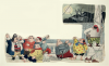 Ryan, John (1921-2009): An illustration for Captain Pugwash and the Ghost Ship, watercolour, 20.5 x 34 cms. © John Ryan Estate. Presented by The Falmouth Decorative Art Society.