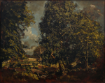 Newton, Kenneth (1933-1984): Study - Nailbourne Spring Stream, oil on canvas, 71 x 76 cms. Presented by The Richard Harris Gift.