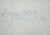 Hemy, Charles Napier RA RWS (1841-1917): Fishermen - a study, pencil, 25.3 x 35.5 cms. Presented by Alex Hooper and Jo Mattingly in 2005.