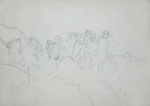 Hemy, Charles Napier RA RWS (1841-1917): Fishermen - a study, pencil, 25.3 x 35.5 cms. Presented by Alex Hooper and Jo Mattingly in 2005.