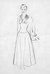 Heath, Isobel (1908-1989): A lady, pencil and ink, 38 x 38 cms. Presented by Diane Saxton in memory of Colin Bramley Parker.