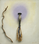 Gardner, Grace (1920-2013): Fertility Fetish, signed, oil on canvas with mixed media, 45.5 x 40.8 cms. Presented by Gardner, Grace.
