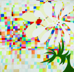 Gardner, Grace (1920-2013): Big Happy, signed, acrylic on board, 120 x 122.5 cms. Presented by Gardner, Grace.