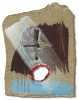 Williams, Clive: Cross Form, ceramic and mixed media, 17.4 x 12.6 cms. Presented by Gardner, Grace.