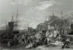Turner, Joseph Mallord William RA (1775-1851): St. Mawes, Cornwall, engraver: Kernot, James Harfield, publisher: Heath, Charles and Jennings, Robert, dated 1830, Line engraving, Part X No.3, R247, Image size: 164 x 238mm,  Plate mark size: 257 x 313mm,  Sheet size: 443 x 611mm.