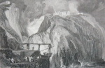 Turner, Joseph Mallord William RA (1775-1851): Tintagel Castle, Cornwall, engraver: Cooke, George, publisher: Murray, John, dated 1818, line engraving, R106, Image size: 162 x 241mm,  Plate mark size: 228 x 301mm,  Sheet size: 308 x 435mm.