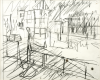 Auerbach, Frank (born 1931): Sketch for Camden Town, pencil, 24 x 30 cms. Gifted by the Contemporary Art Society, transferred to Falmouth Art Gallery in 2006. We will credit the artist at all times.