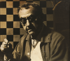 Lanyon, Andrew (born 1947): Portrait of Man Ray, signed and dated 1964, photograph, 39 x 49 cms.
