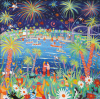Dyer, John (born 1968): Gateway to Cornwall - the Brunel 200 celebrations, signed, acrylic on canvas, 61 x 61cms. Commissioned with funding from Brunel 200, an initiative of Bristol Cultural Development Partnership - Arts Council England South West, Heritage Lottery Fund, Bristol City Council and Business West.